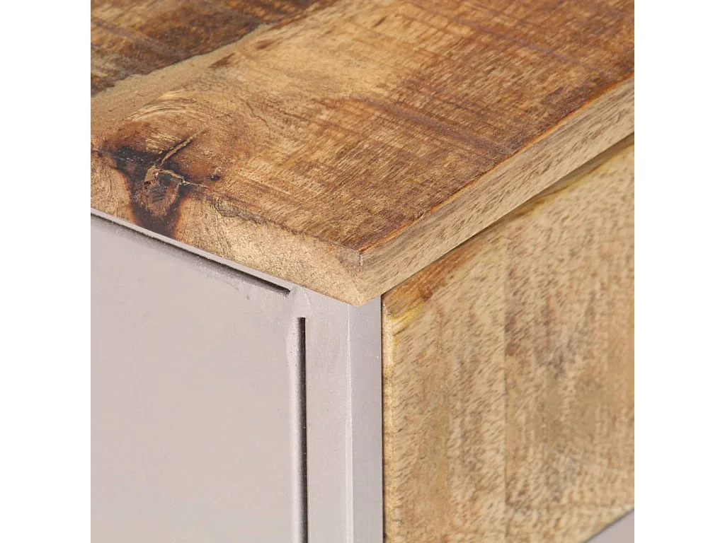 Comodino 40x30x50 cm Legno di mango grezzo