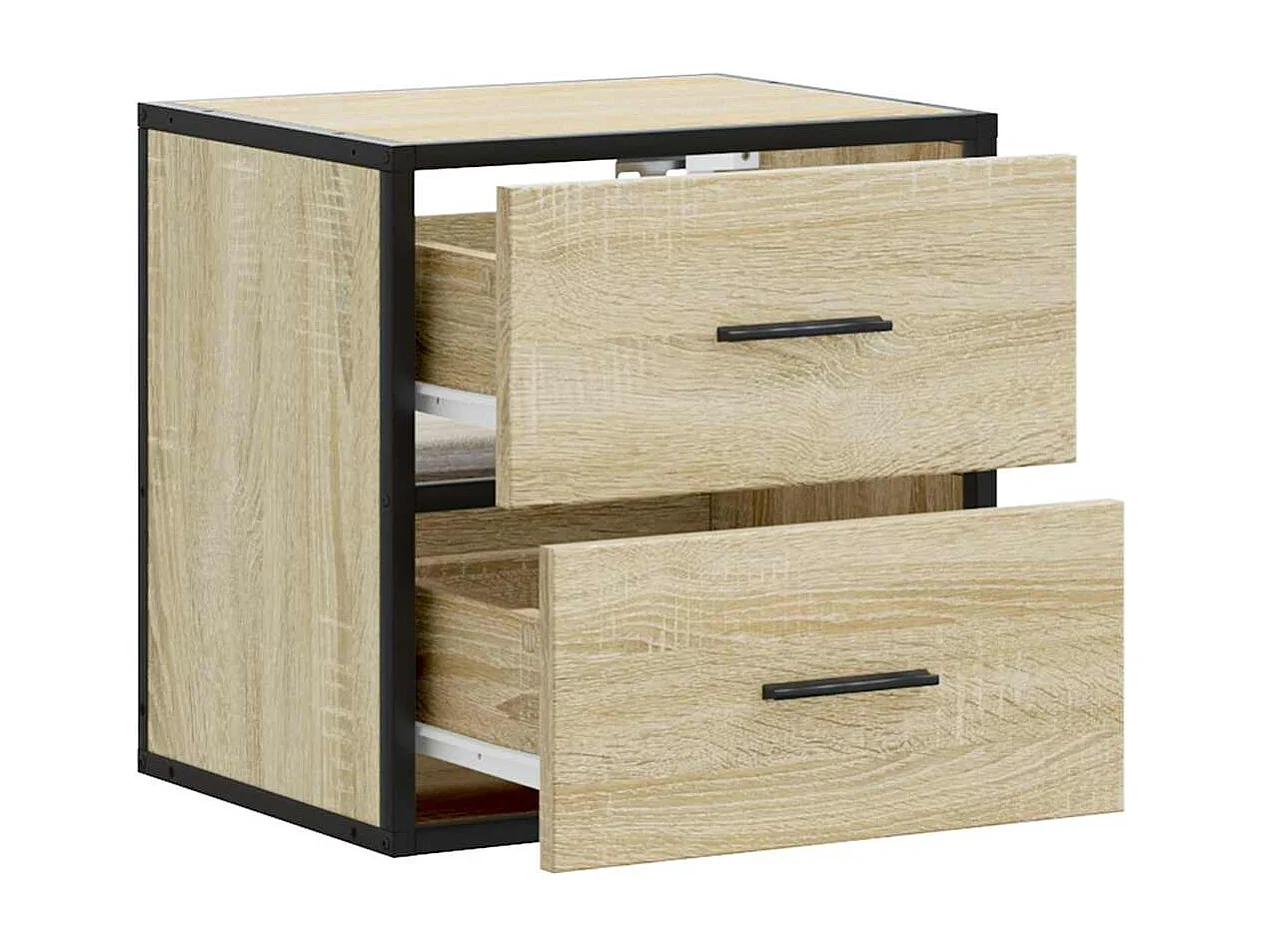 Comodino da parete in rovere Sonoma 40x31x39,5 cm