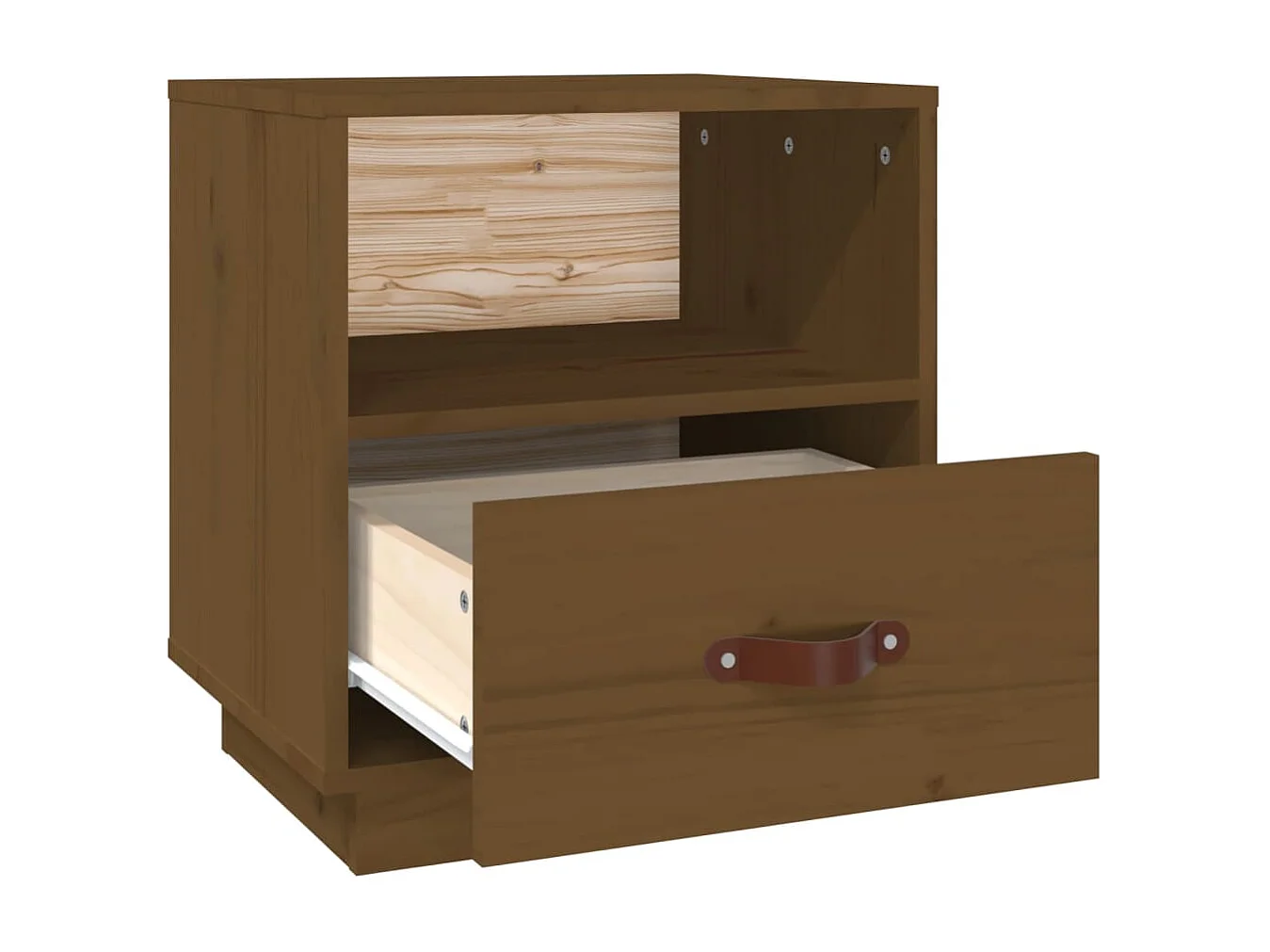 Table de chevet Marron miel 40x34x45 cm Bois de pin massif