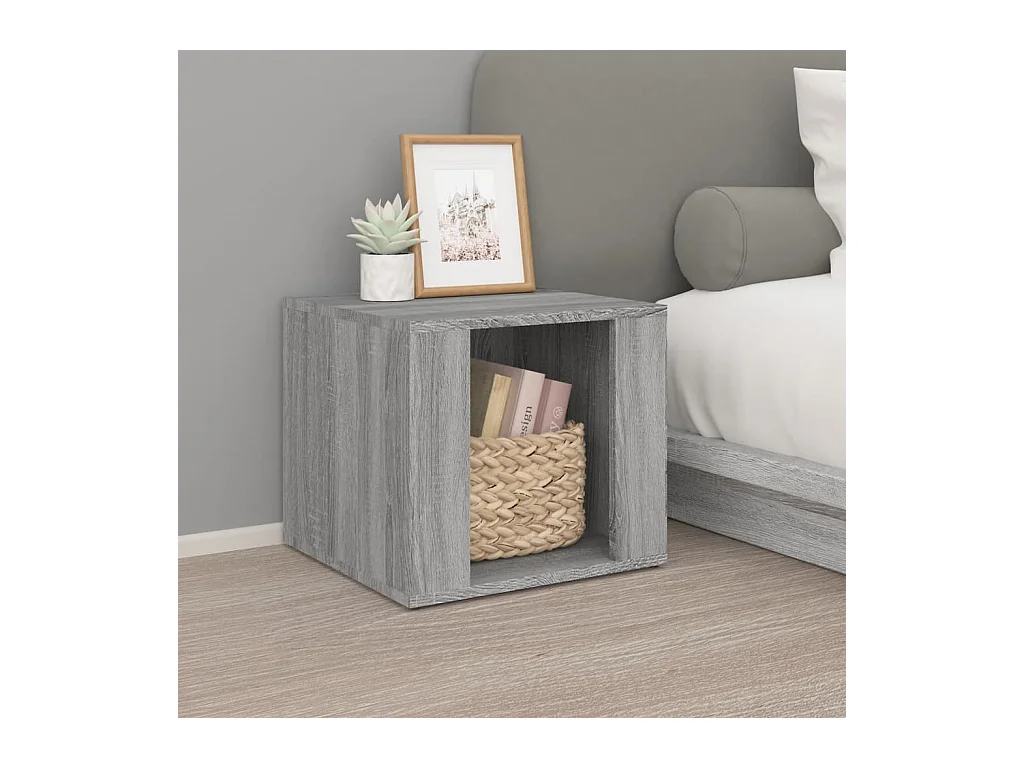 Table de chevet Sonoma gris 41x40x36 cm Bois d'ingénierie