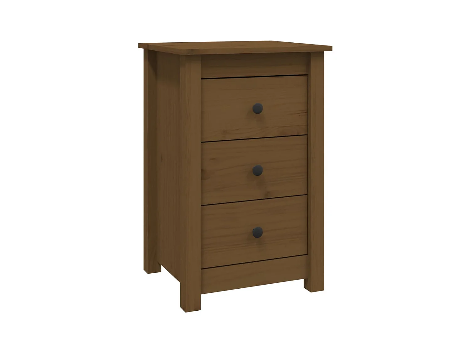 Nachtkastjes 2 stuks Honingbruin 40x35x61,5 cm Massief grenen