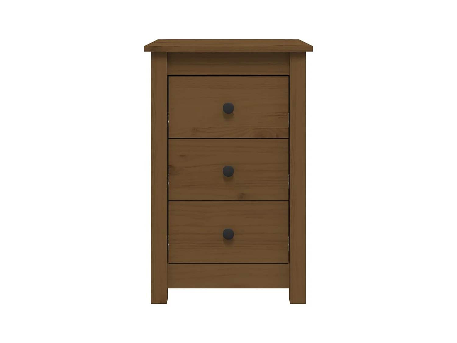 Nachtkastjes 2 stuks Honingbruin 40x35x61,5 cm Massief grenen