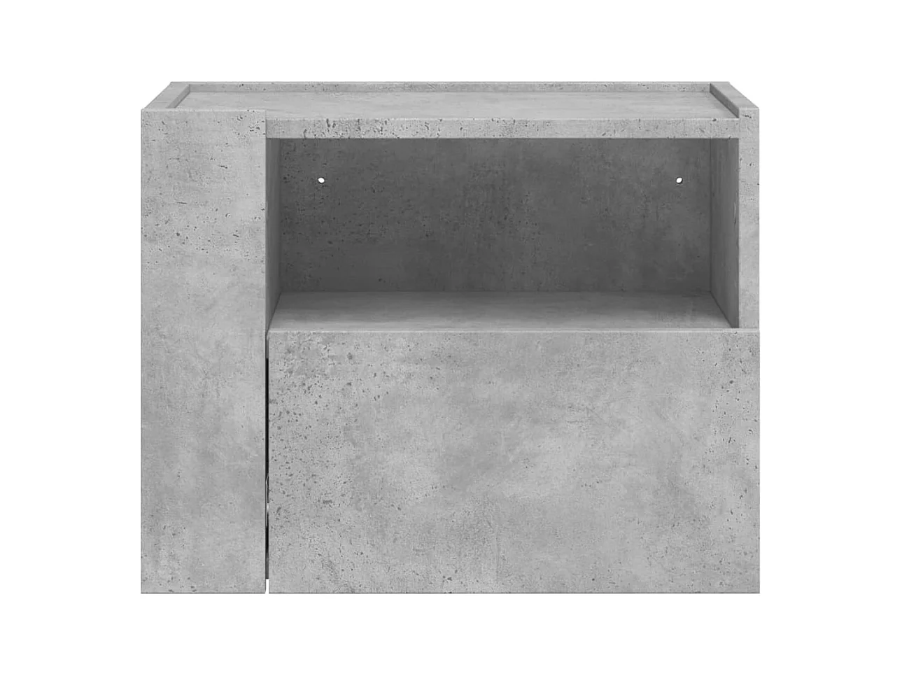 Tables de chevet murales 2 pcs gris béton 45x30x35 cm