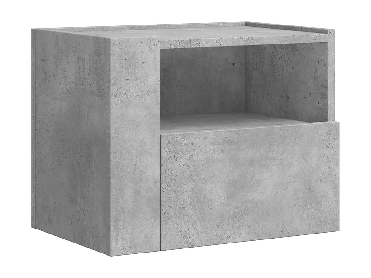 Wandnachtkastjes 2 stuks betongrijs 45x30x35 cm