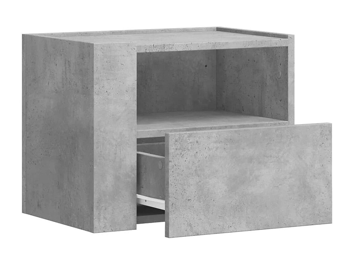 Wandnachtkastjes 2 stuks betongrijs 45x30x35 cm