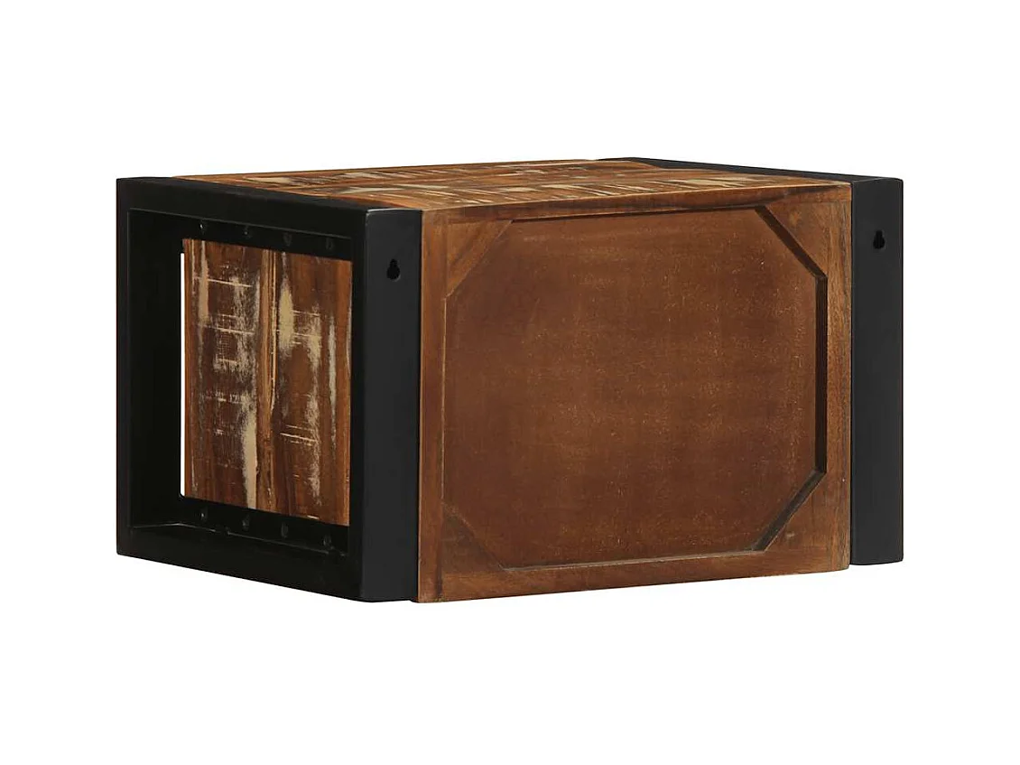 Comodini 2 pezzi multicolore 40x35x25cm legno di recupero