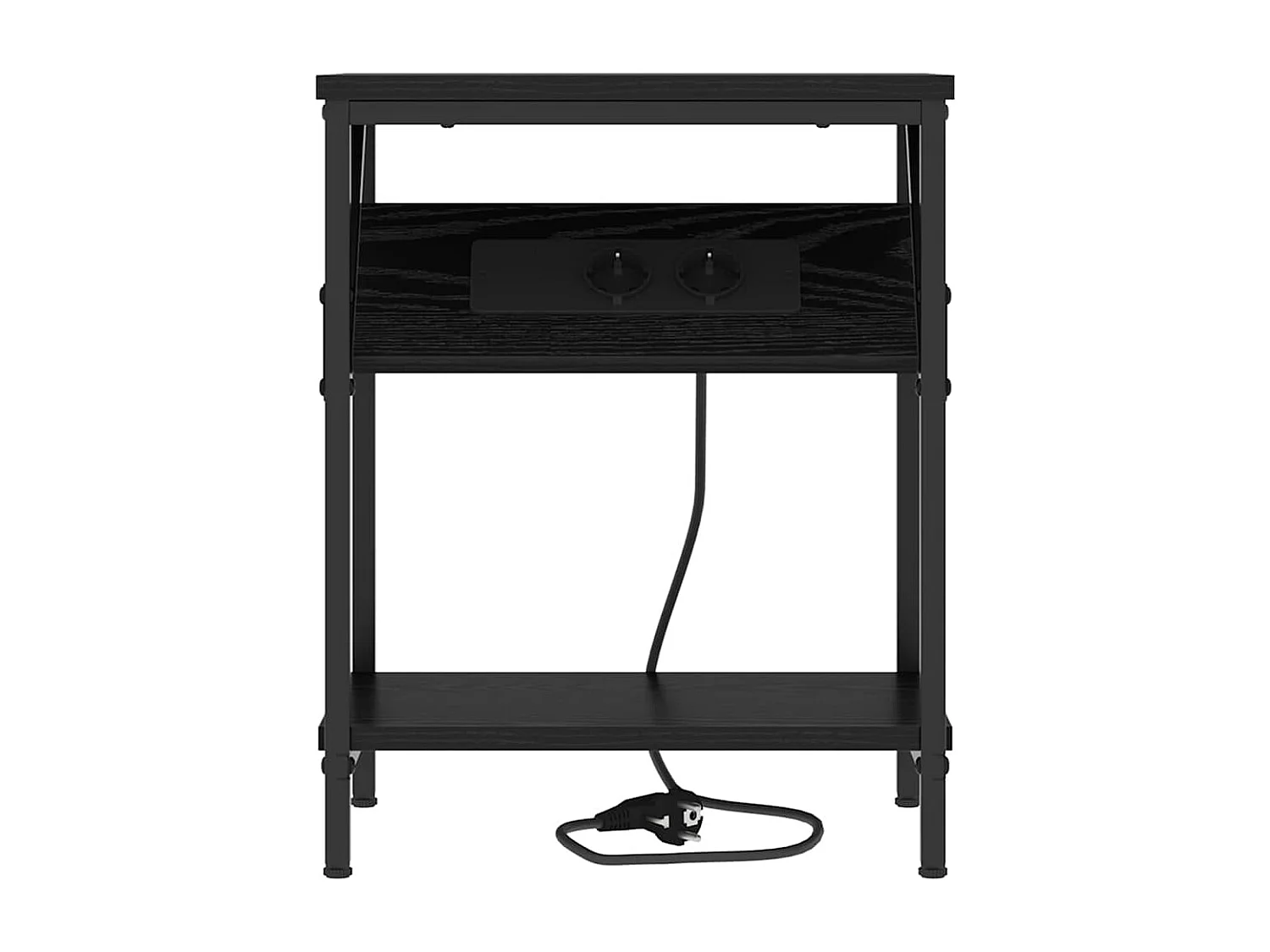 Cabinet de chevet Chêne noir 38 x 30 x 48 cm Bois d'ingénierie