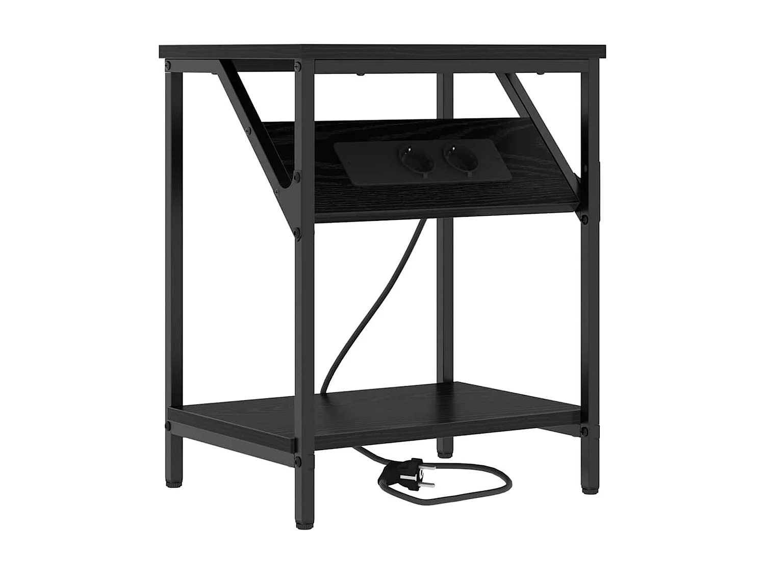 Cabinet de chevet Chêne noir 38 x 30 x 48 cm Bois d'ingénierie