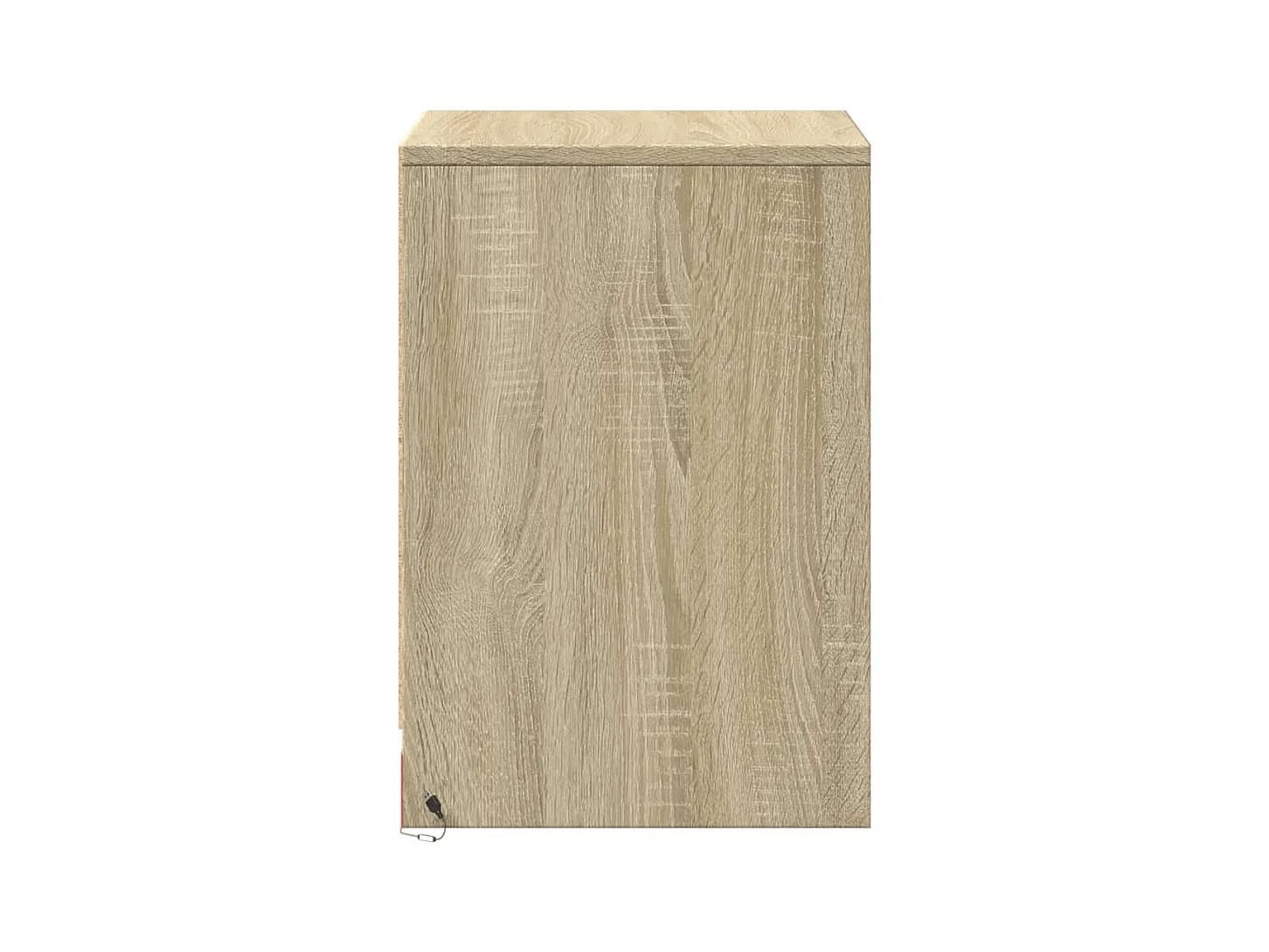 2-teiliger Nachttisch und LED-Leuchten, Sonoma-Eiche