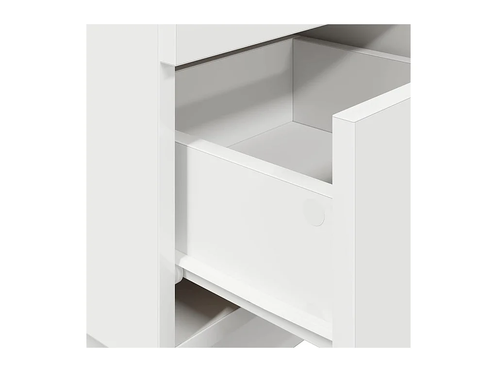Tables de chevet 2 pcs avec 2 tiroirs blanc 36x36x68 cm