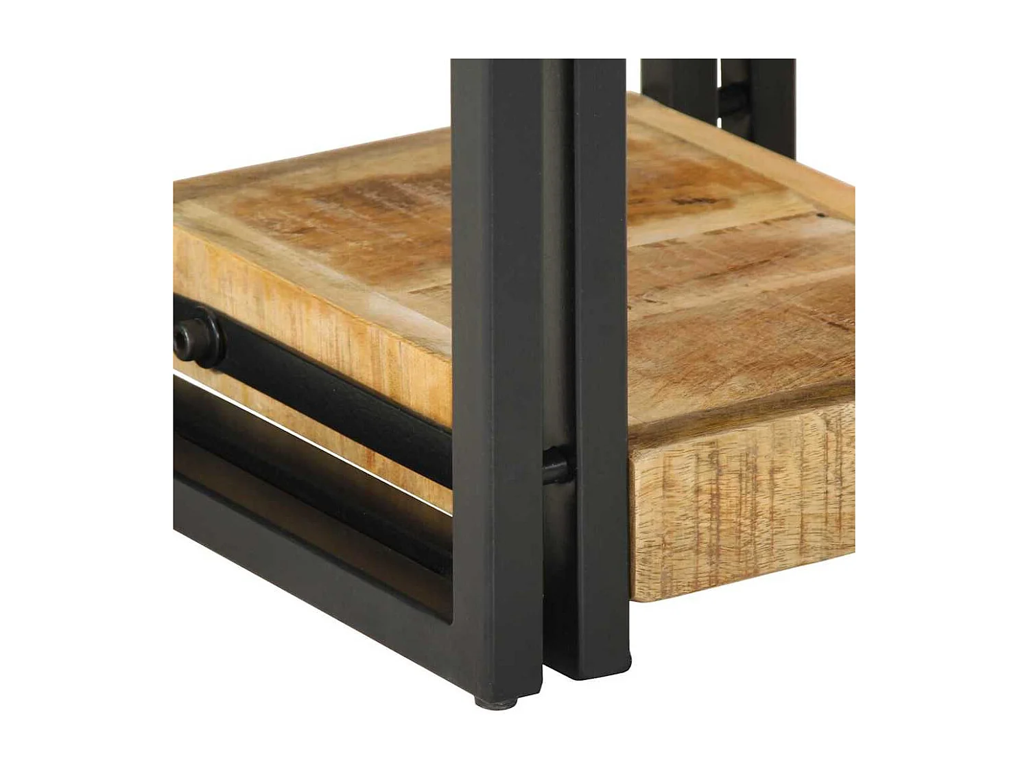 Table de nuit 40x40x40 cm en bois de manguier massif