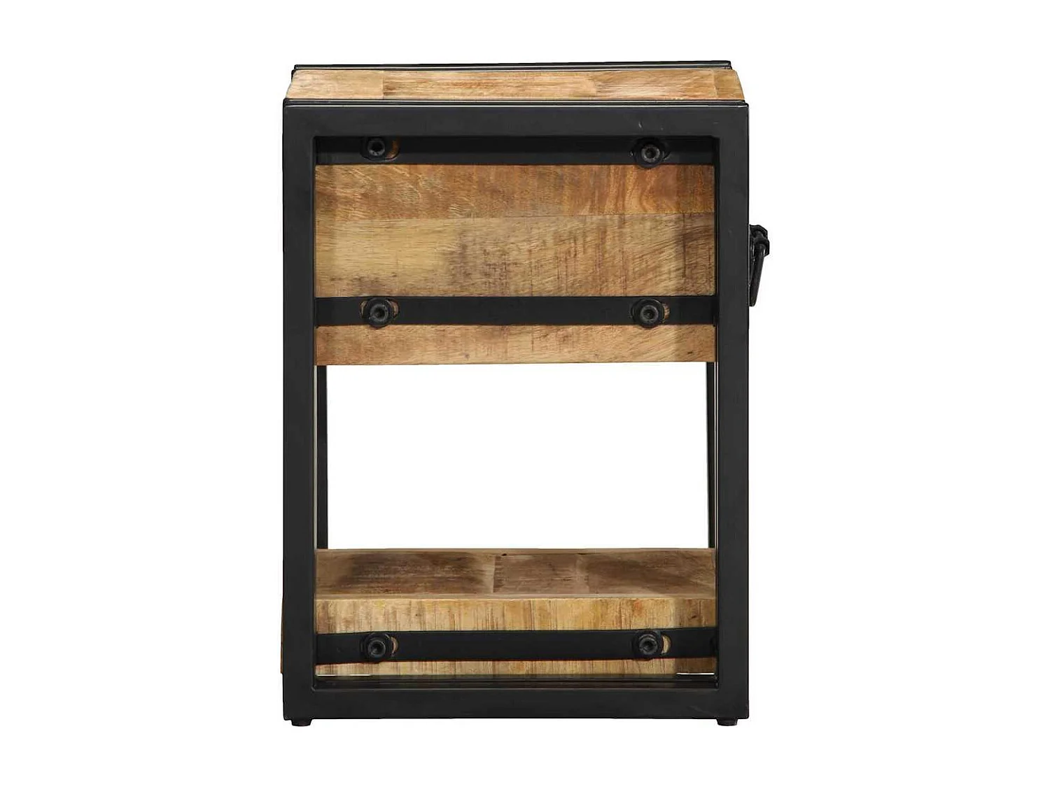 Table de nuit 40x40x40 cm en bois de manguier massif