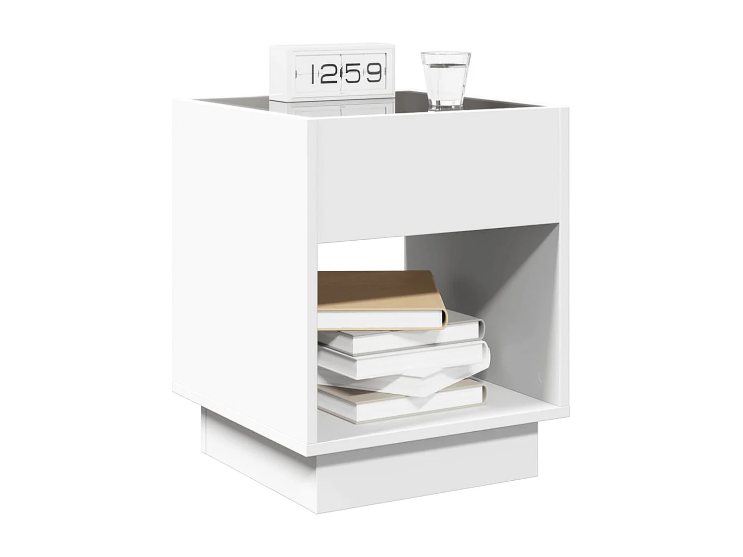 Comodino con LED bianco infinity 40x40x50 cm