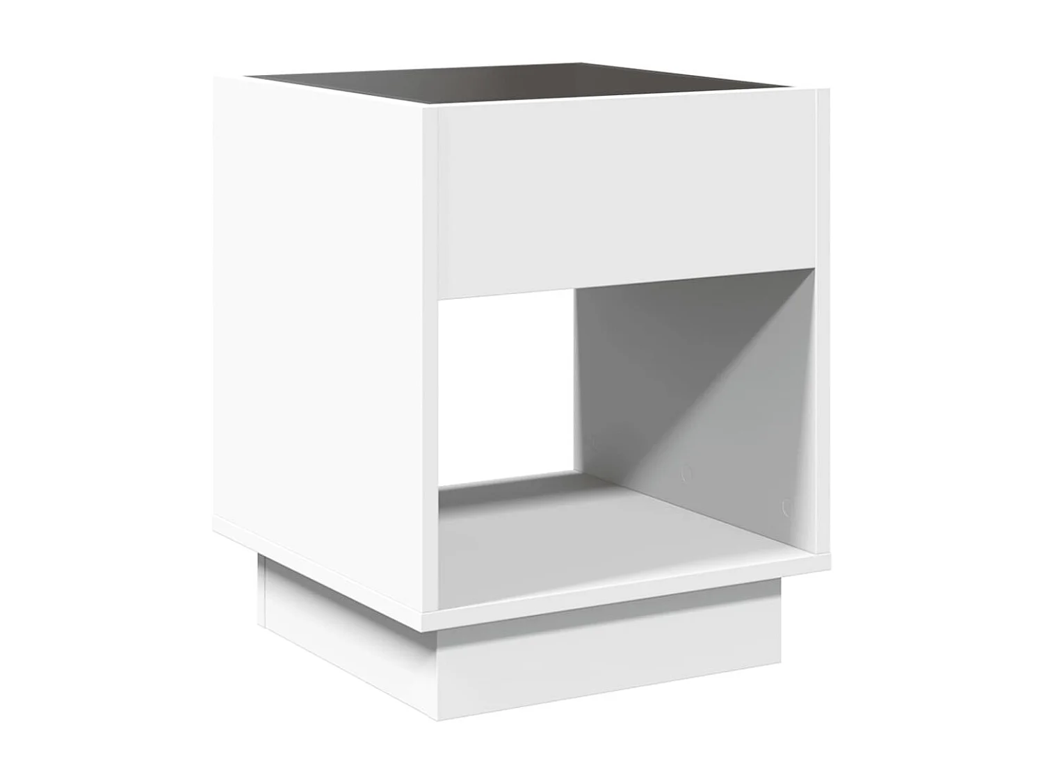 Comodino con LED bianco infinity 40x40x50 cm