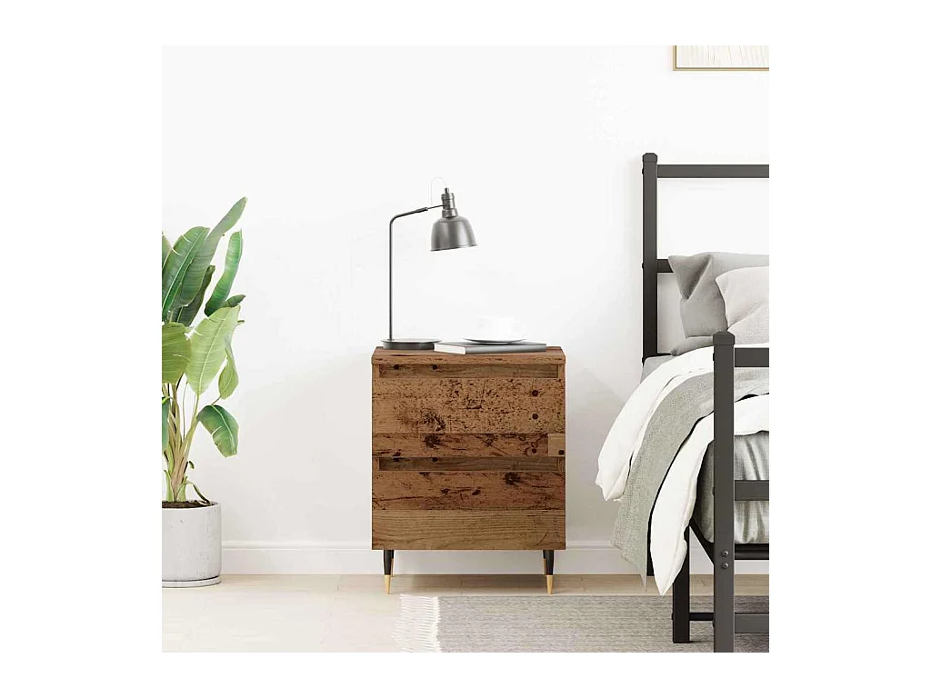 Nachtkastje oud hout 40x35x50 cm in spaanplaat