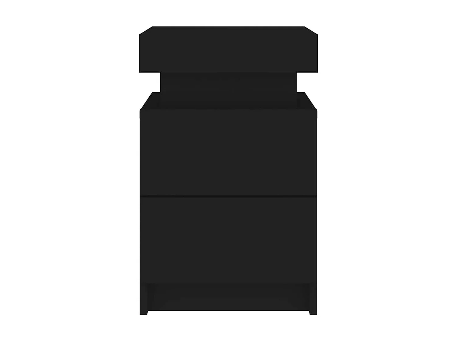 Table de chevet avec lumières LED noir 35x39x55 cm