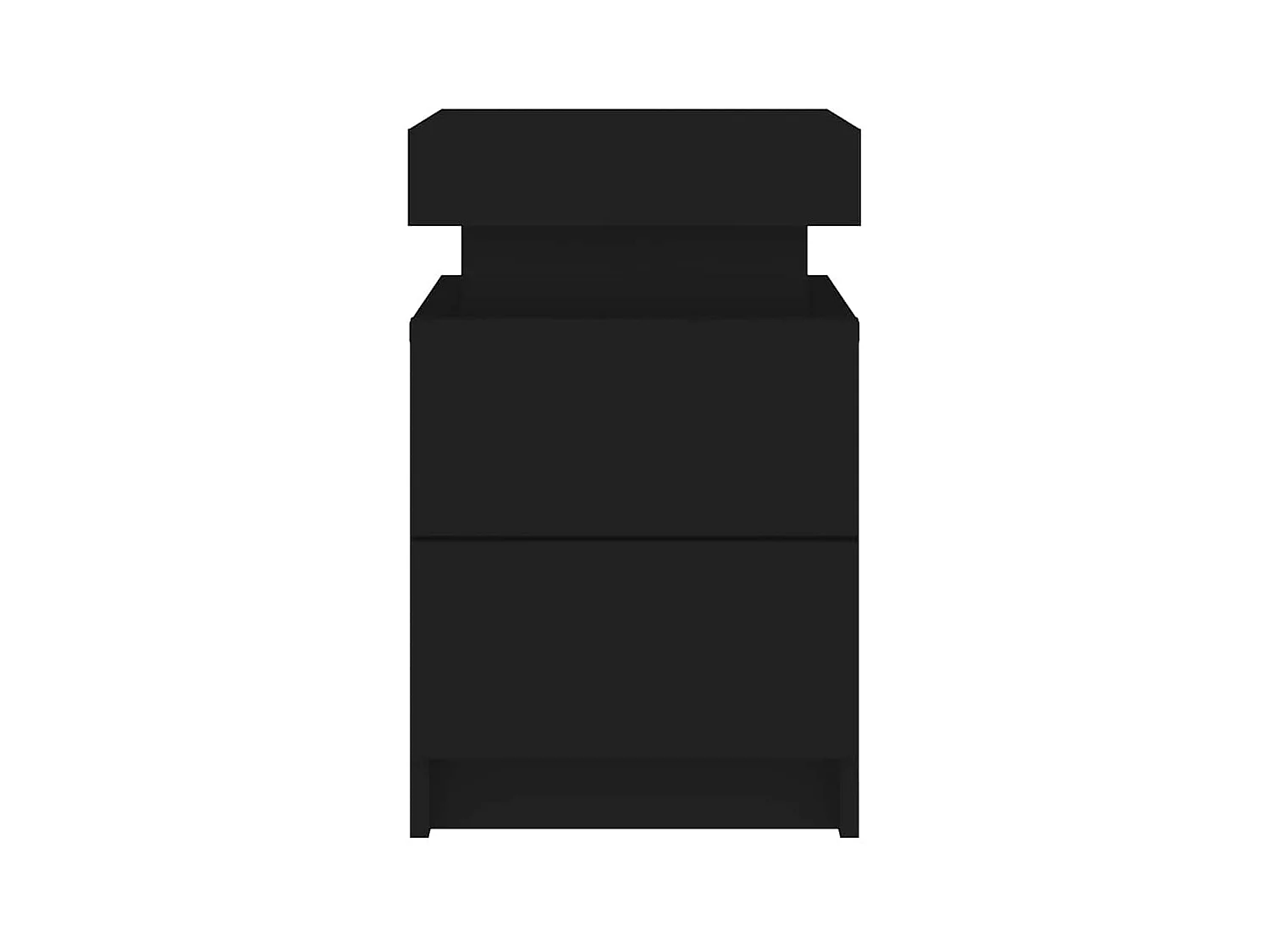 Table de chevet avec lumières LED noir 35x39x55 cm