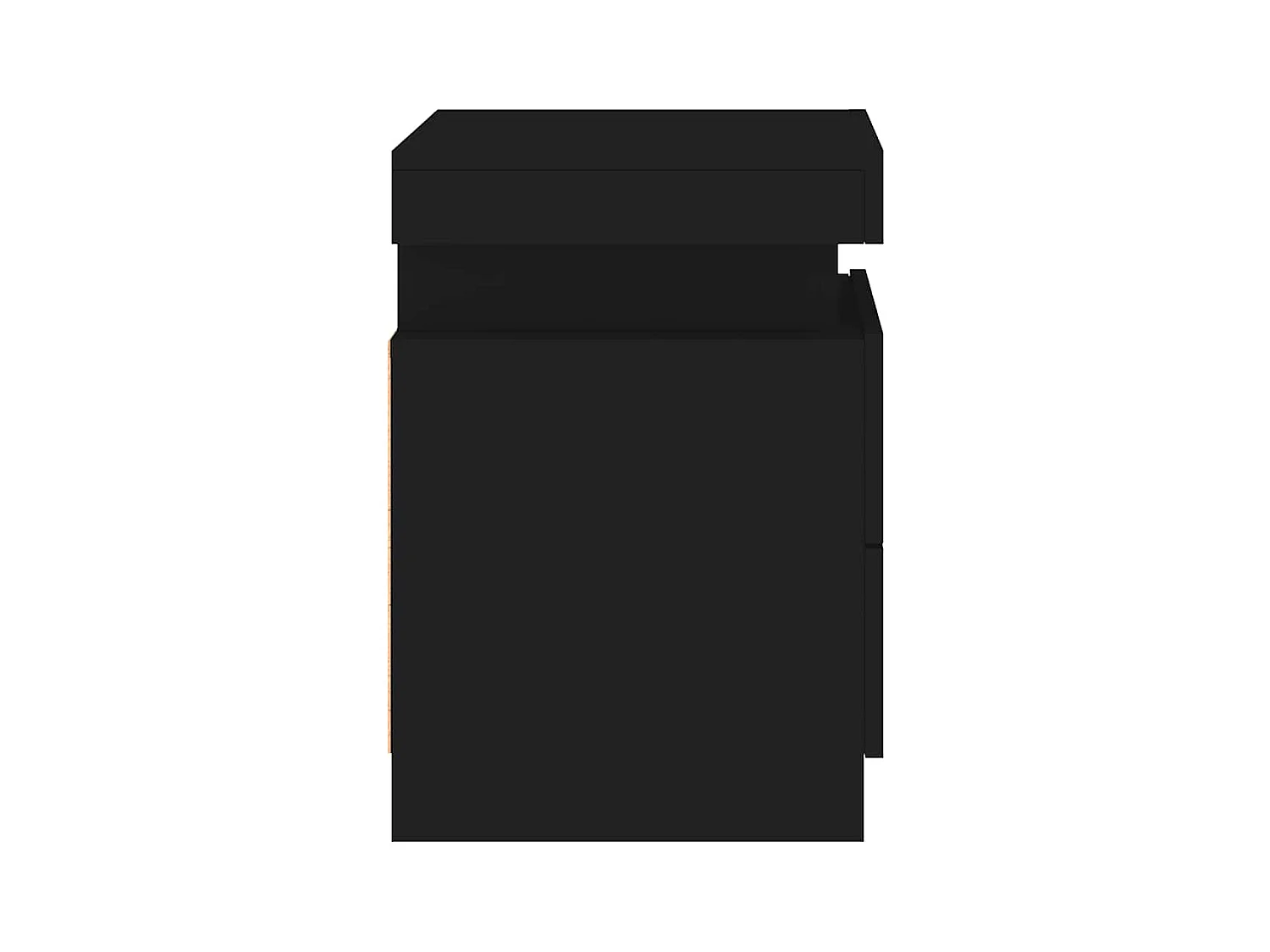 Table de chevet avec lumières LED noir 35x39x55 cm