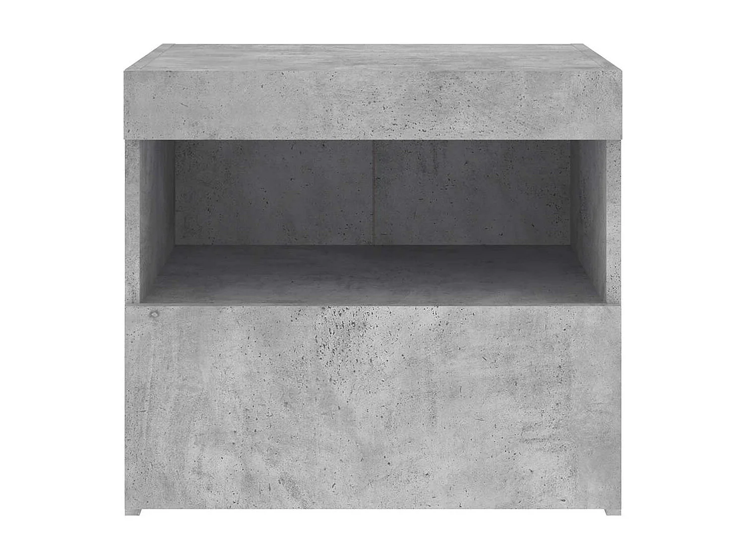 Nachttische mit LED-Leuchten 2 Stück Betongrau 50x40x45 cm