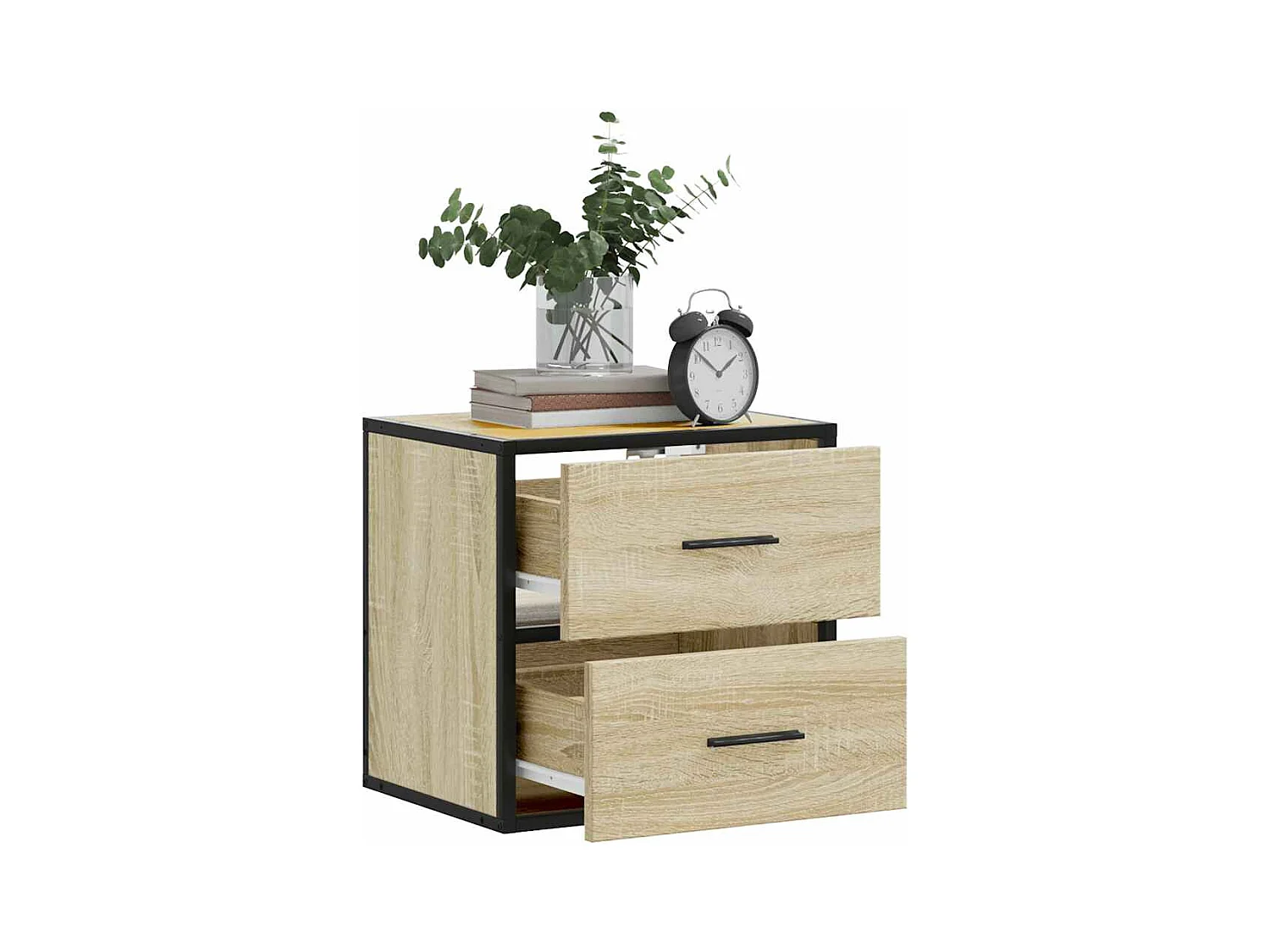 Tables de chevet murales 2 pcs chêne sonoma 40x31x39,5 cm