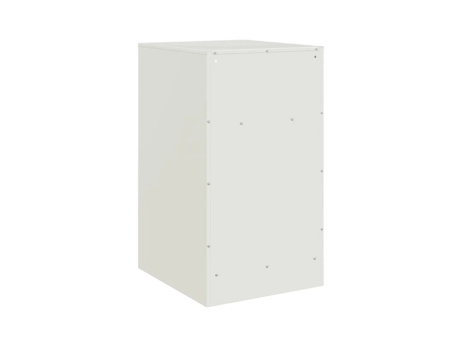 Tables de chevet 2 pcs blanc 34,5x39x62 cm acier