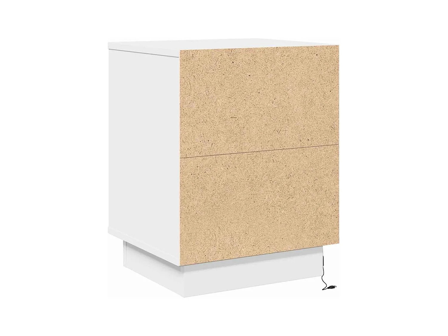 Coffres de chevet avec lumières LED 2 pcs Blanc 39x34,5x50 cm