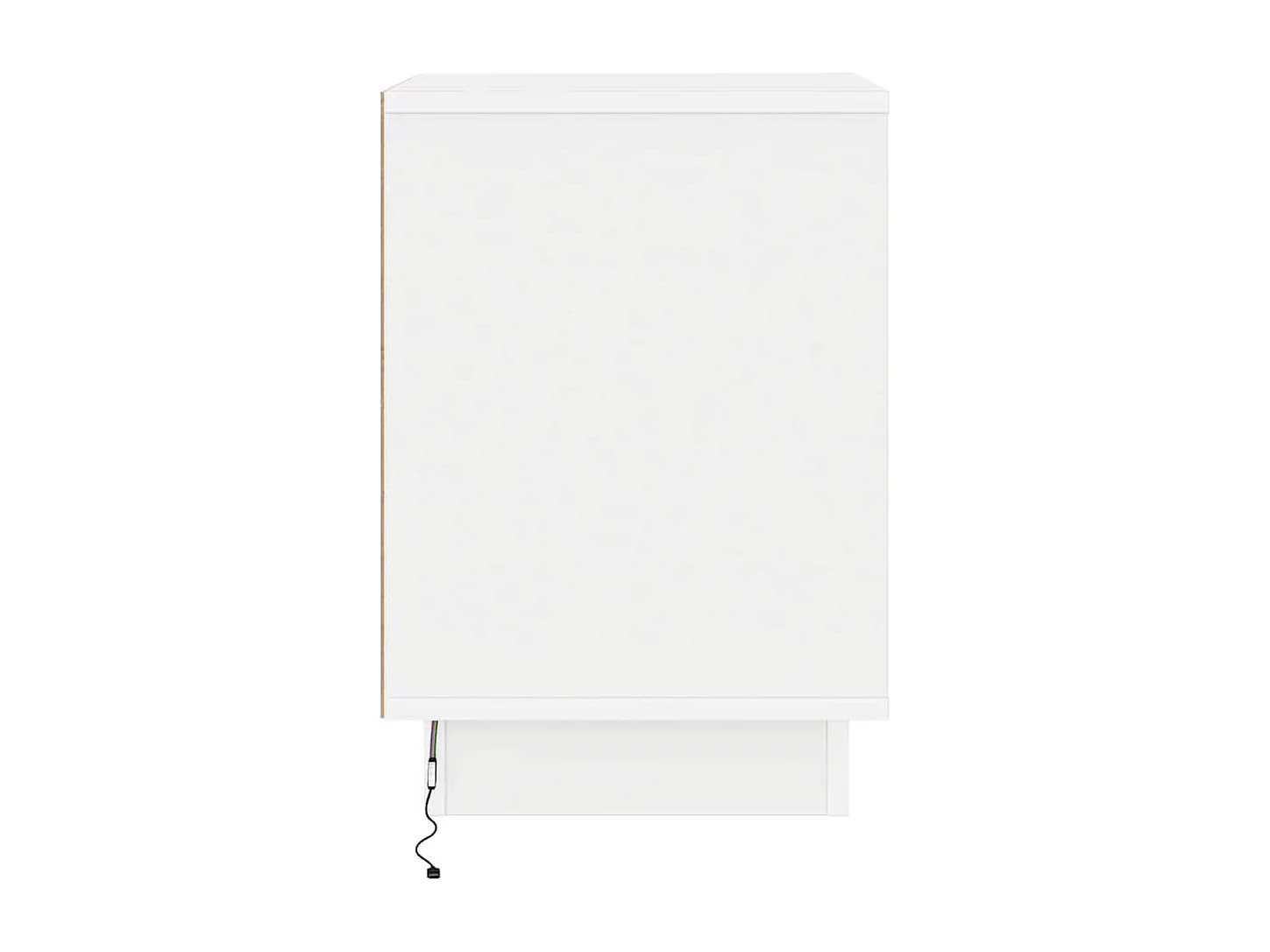 Comodini con luci LED 2 pz Bianco 39x34,5x50 cm