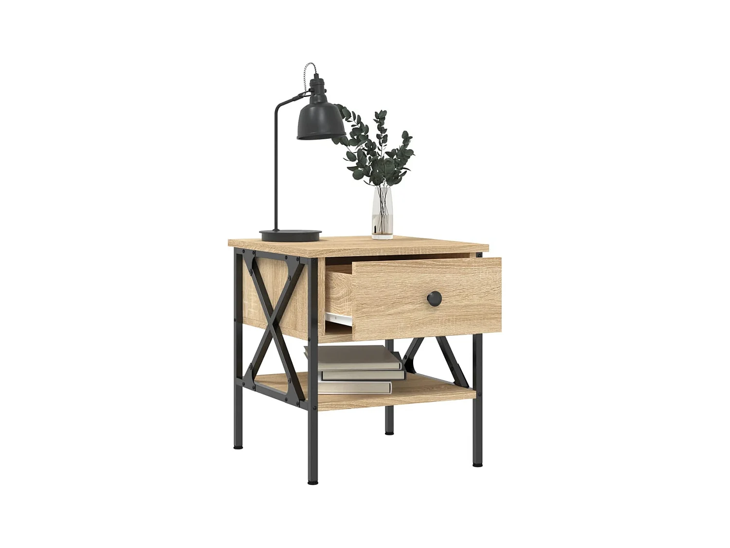 Tables de chevet 2 pcs chêne sonoma 40x42x45 cm bois ingénierie