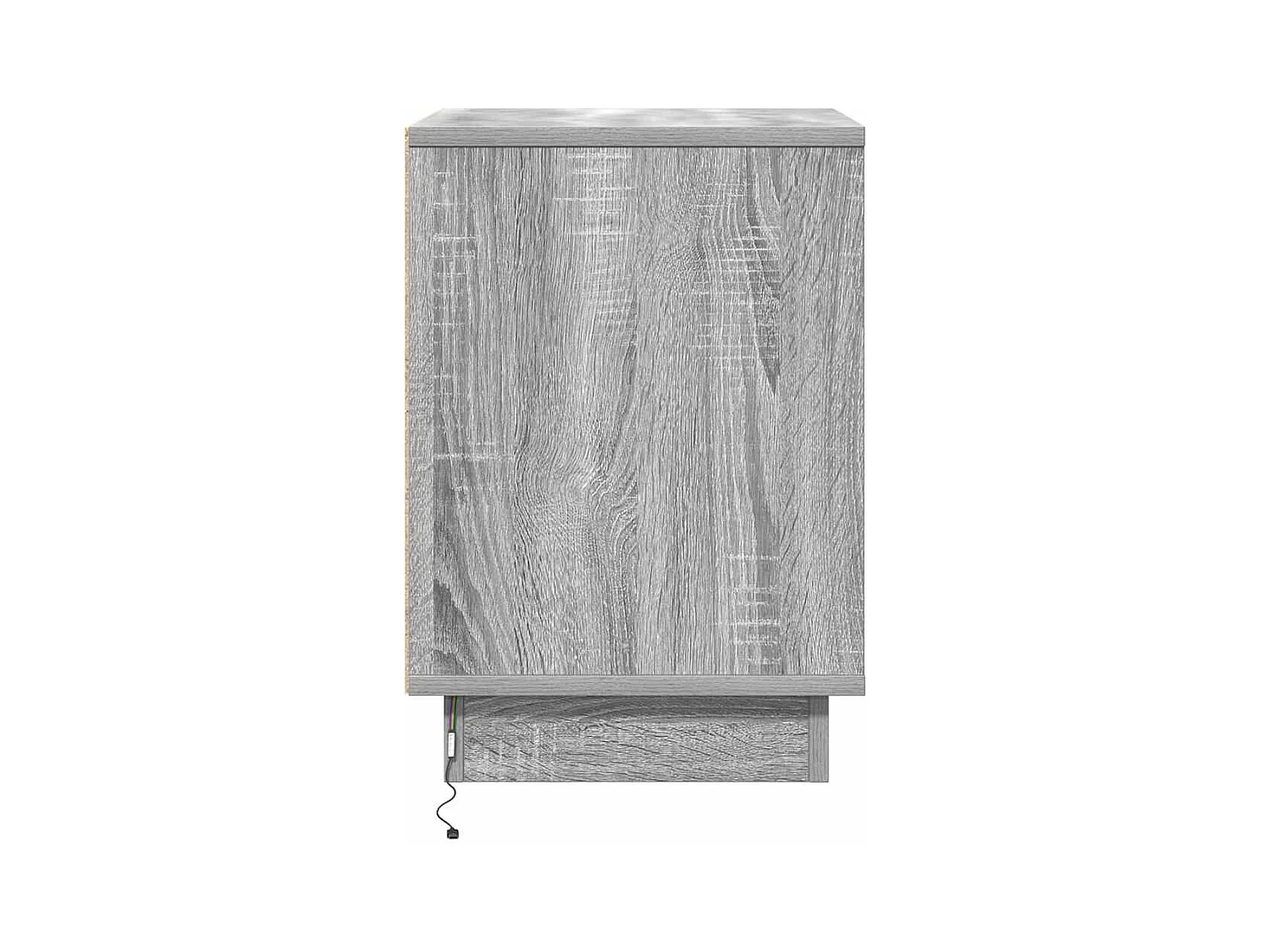 Tables de chevet avec lumières LED 2 pièces Gris Sonoma 39x34,5x50 cm