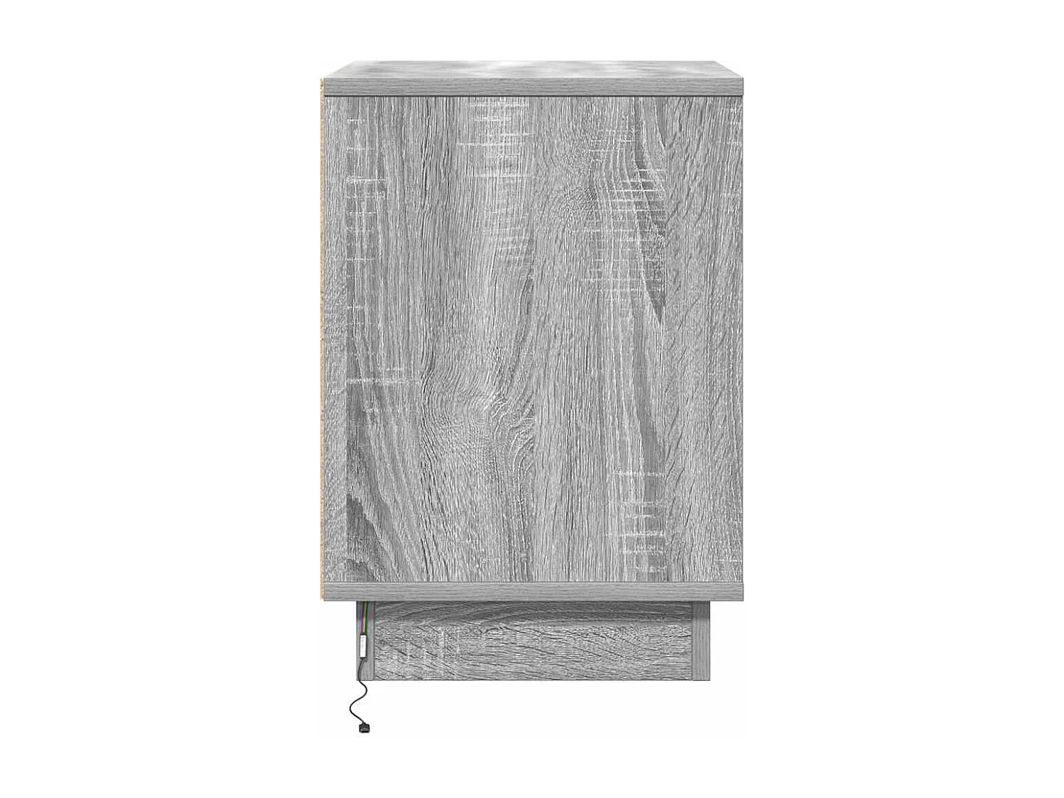 Tables de chevet avec lumières LED 2 pièces Gris Sonoma 39x34,5x50 cm