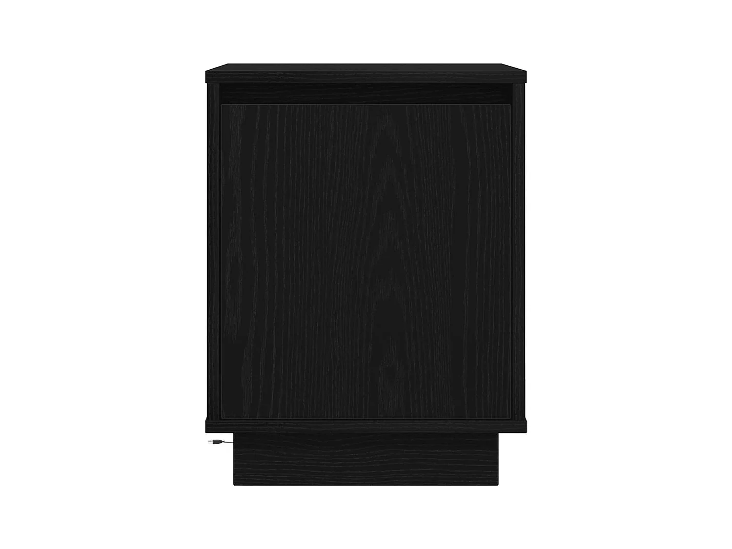 Mesita de noche con luces LED negra 38x34x50 cm