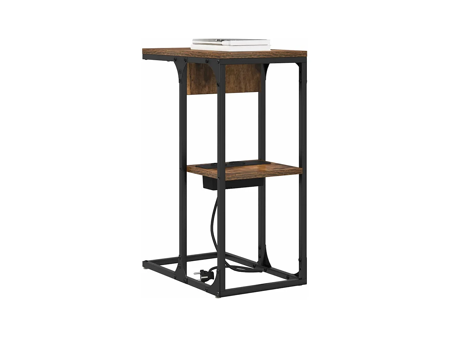 Table de chevet Chêne fumé 41.5 x 26 x 60.5 cm