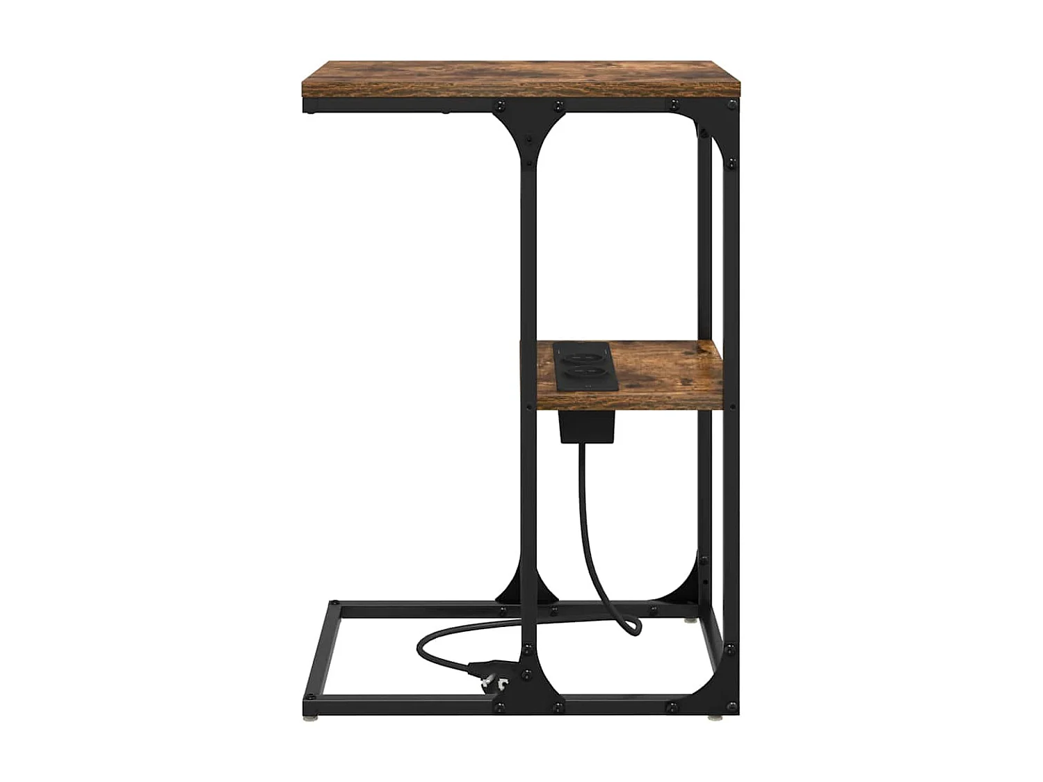 Table de chevet Chêne fumé 41.5 x 26 x 60.5 cm