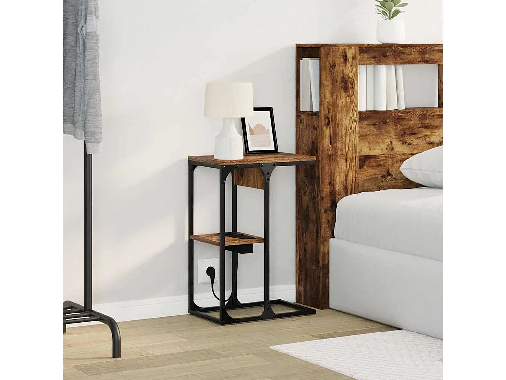 Comodino in rovere affumicato 41,5 x 26 x 60,5 cm