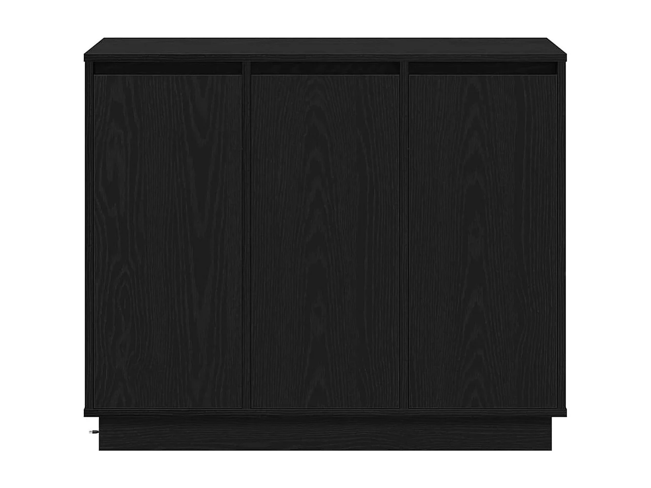 Dressoir met LED in zwart eiken 90x32x75 cm in bewerkt hout