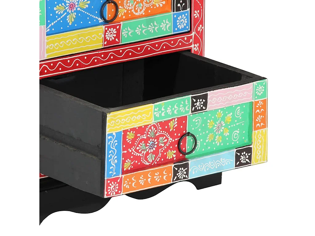 Table de chevet Multicolore 40x35x45 cm en bois composite