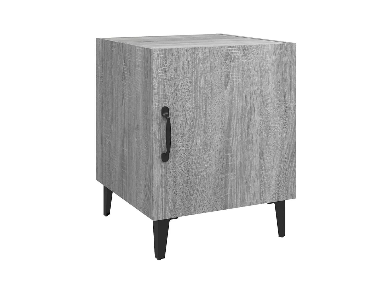 Set comodini da 2 pezzi in legno ingegnerizzato grigio Sonoma