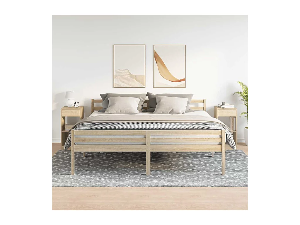 Tables de chevet avec tiroir 2 pcs chêne sonoma 35x34x66,5 cm