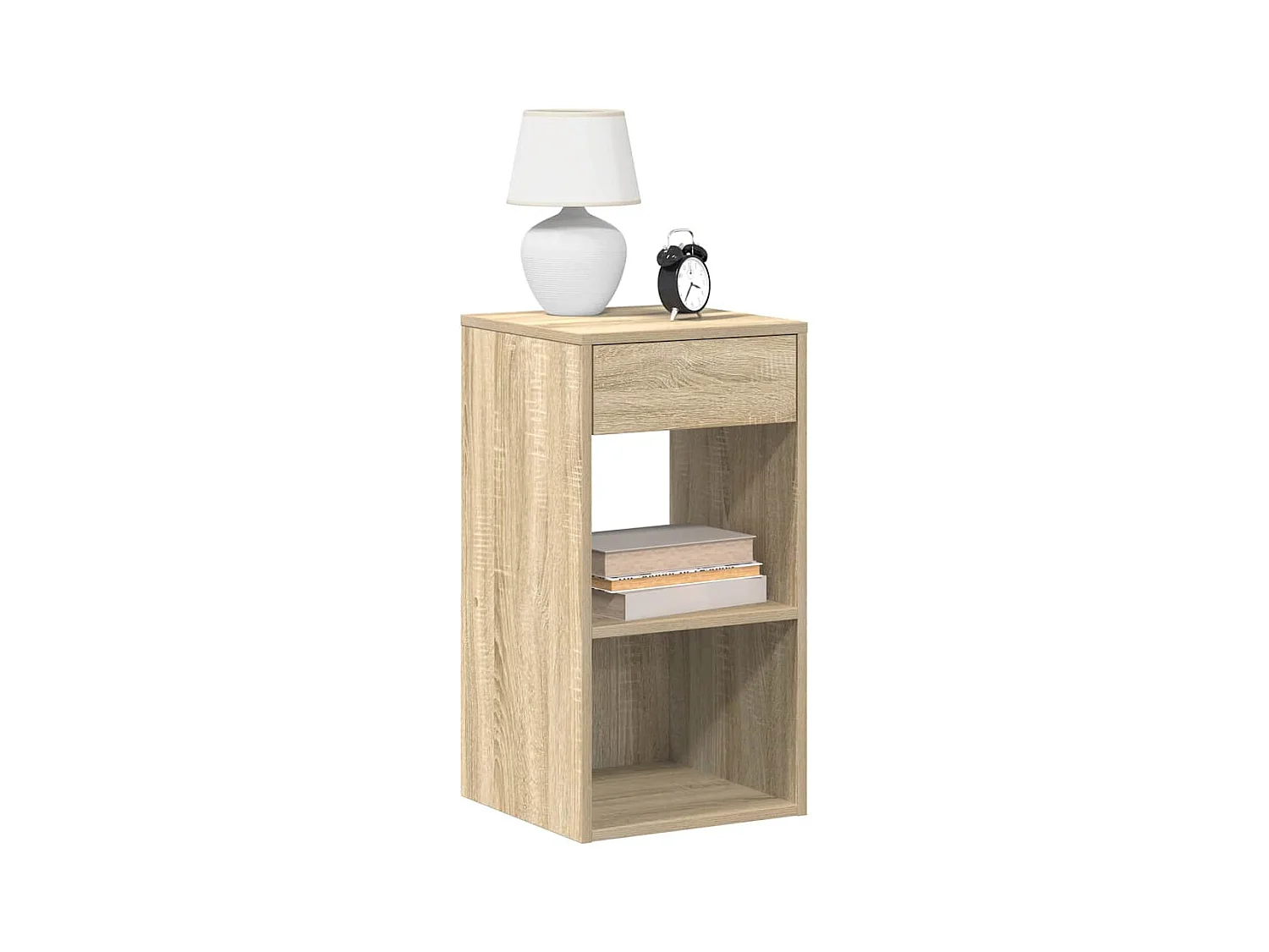 Tables de chevet avec tiroir 2 pcs chêne sonoma 35x34x66,5 cm