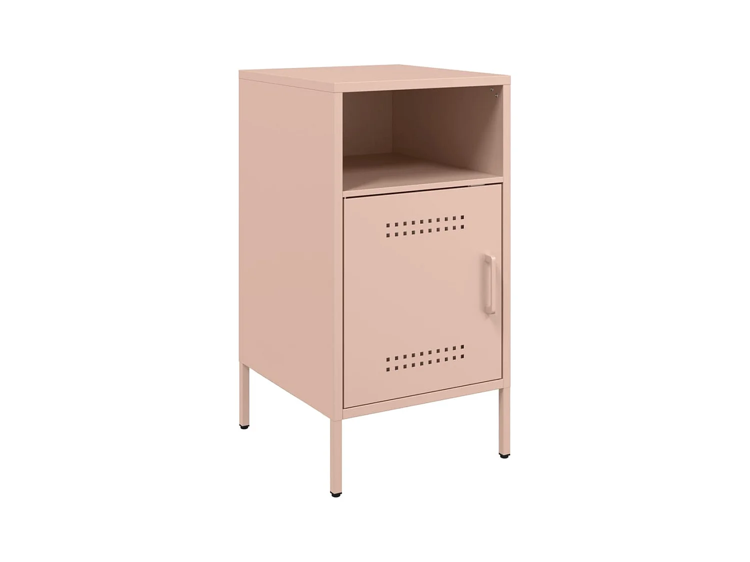 Tables de chevet 2 pcs rose 36x39x68 cm acier