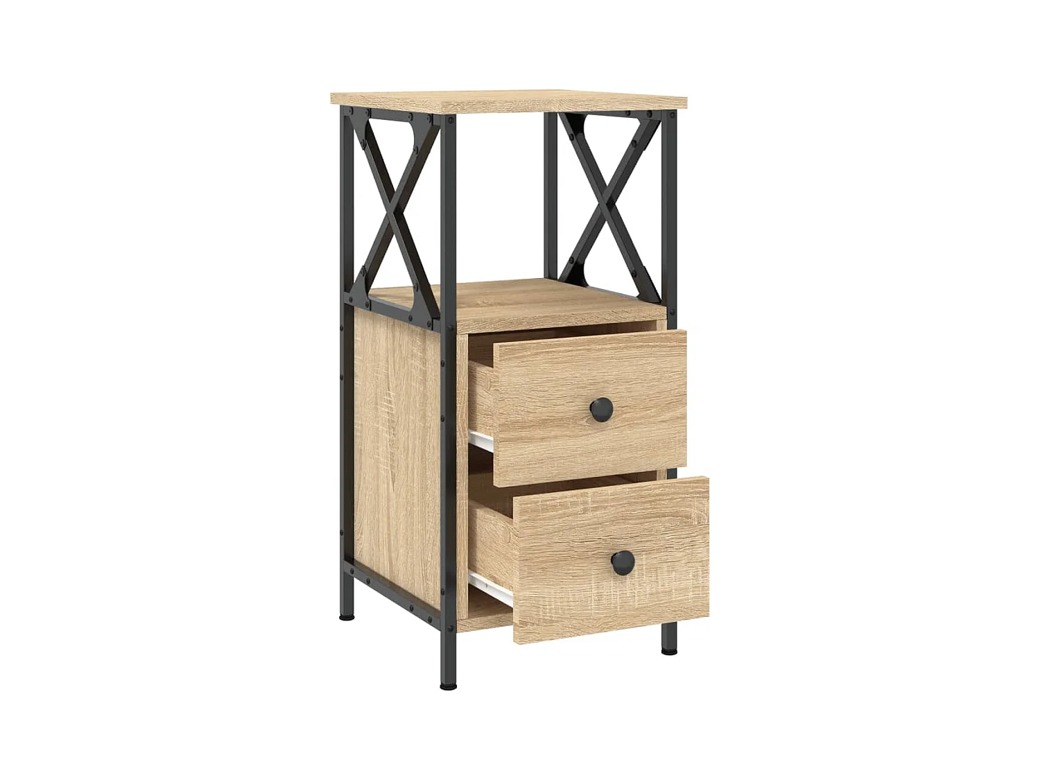 Table de chevet chêne sonoma 34x35,5x70 cm bois d'ingénierie