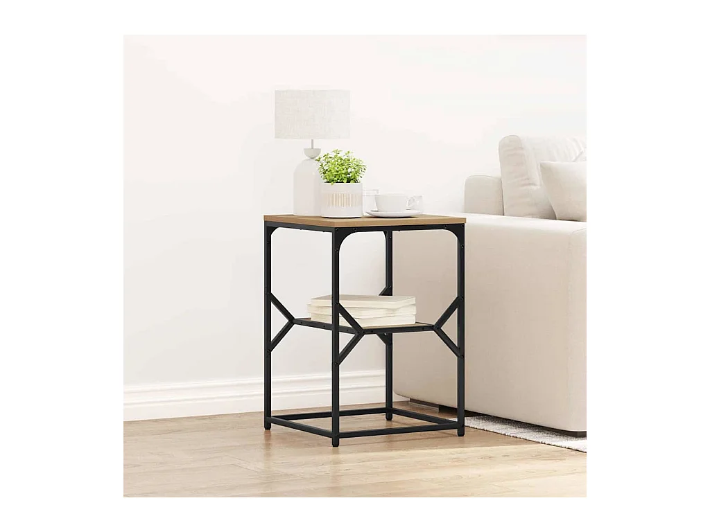 Table d'appoint Artisan Chêne 41x40x60 cm Bois d'ingénierie