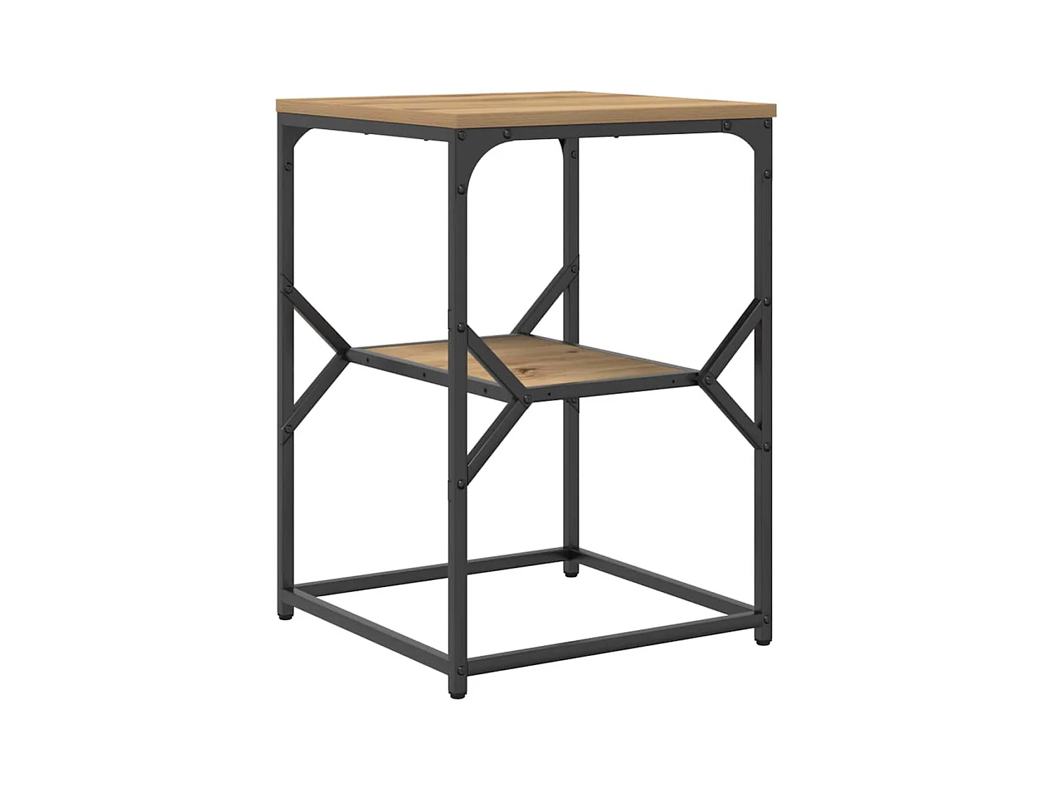 Table d'appoint Artisan Chêne 41x40x60 cm Bois d'ingénierie