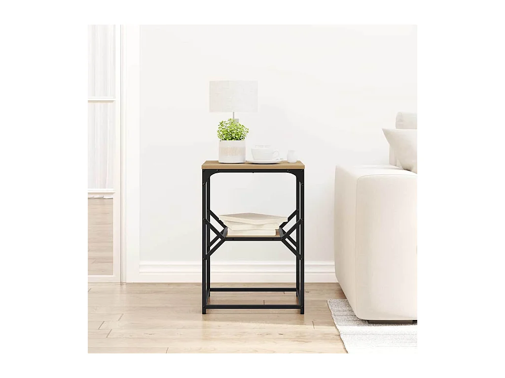 Table d'appoint Artisan Chêne 41x40x60 cm Bois d'ingénierie