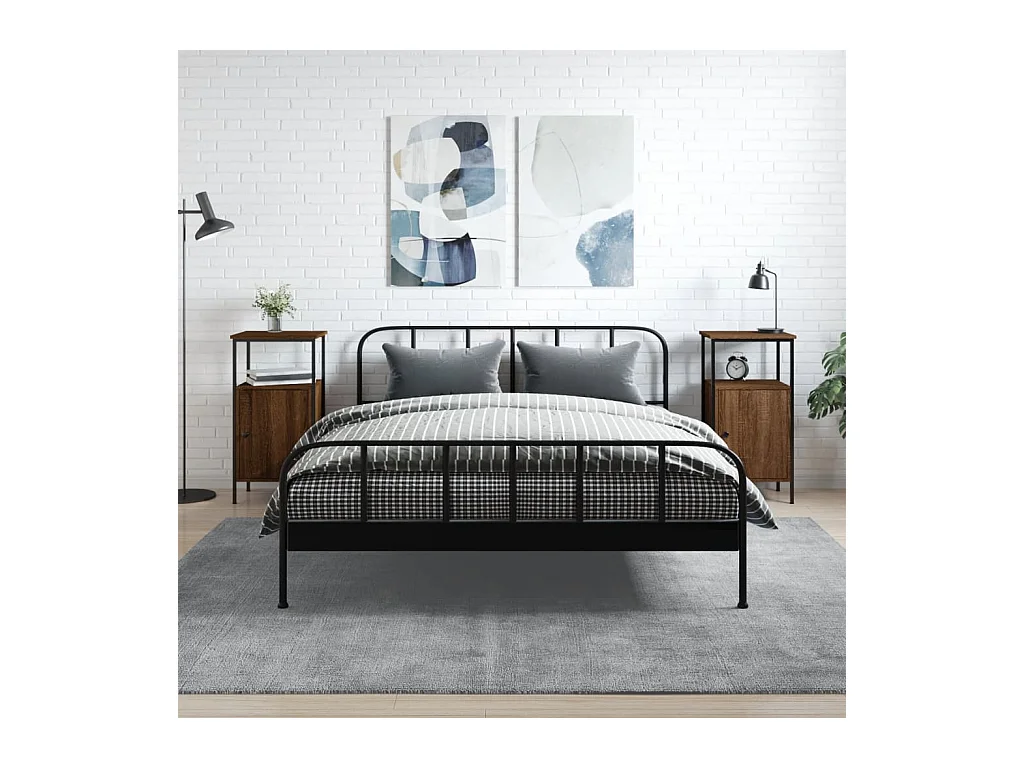 Tables de chevet 2 pcs chêne marron 41x31x80 cm bois ingénierie