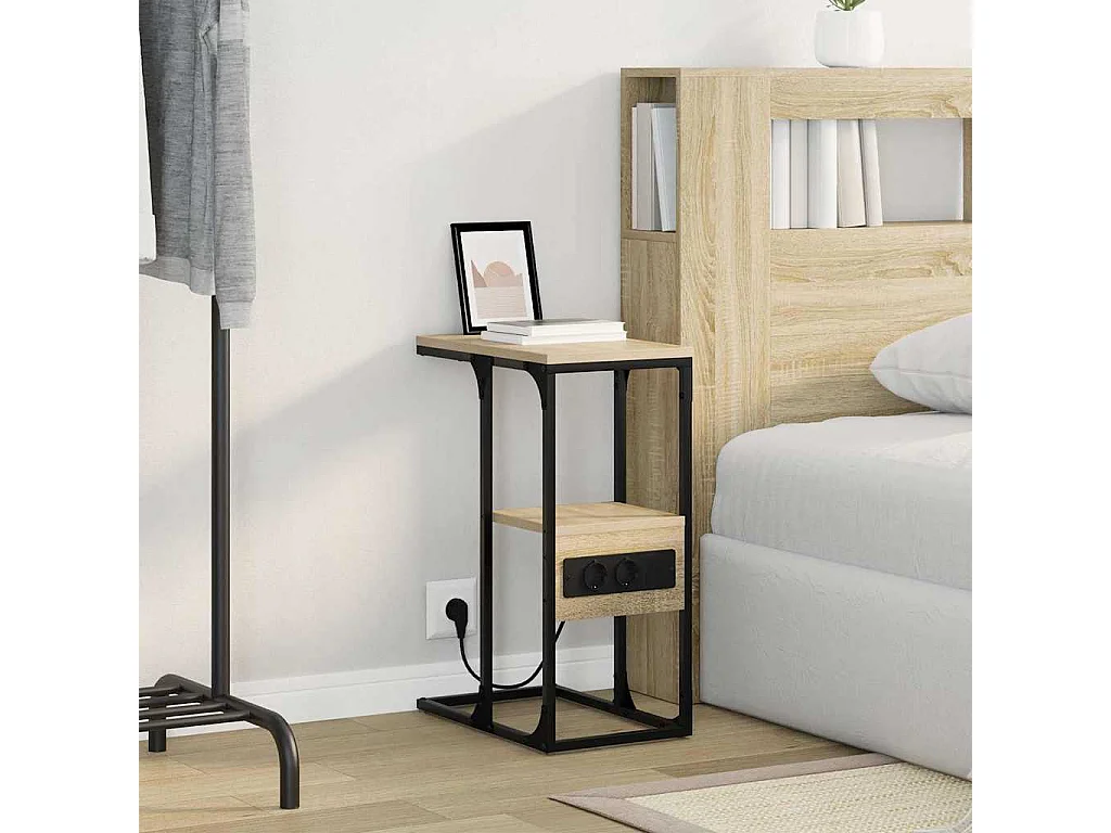 Comodino con cassetto in rovere Sonoma 41,5 x 26 x 60,5 cm