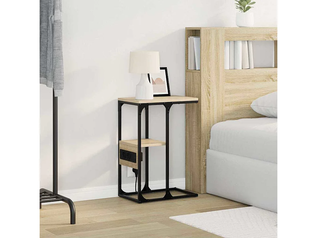 Comodino con cassetto in rovere Sonoma 41,5 x 26 x 60,5 cm