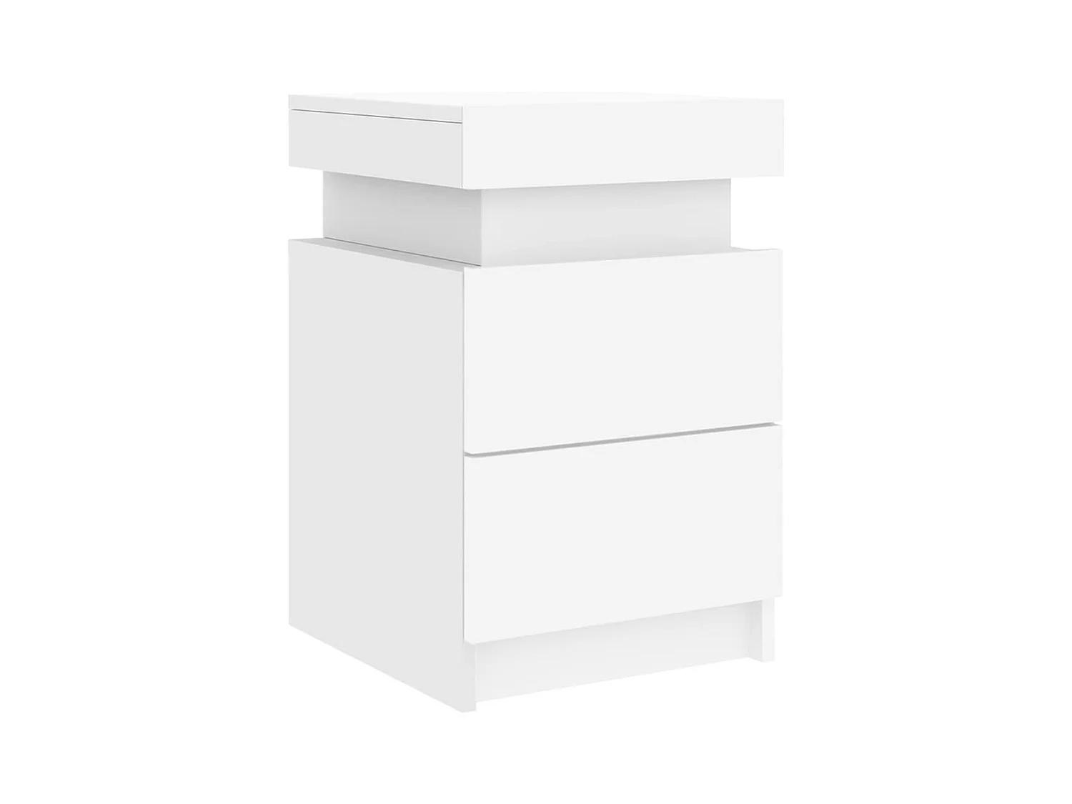 Comodino con luci LED bianco 35x39x55 cm