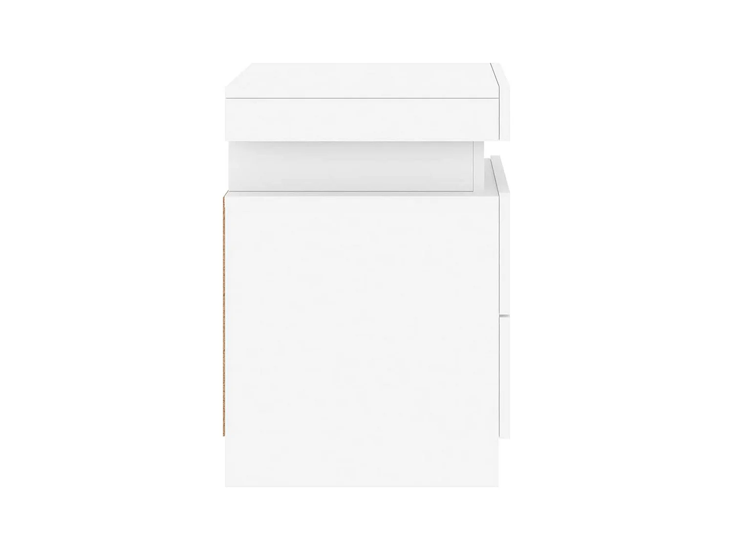 Comodino con luci LED bianco 35x39x55 cm