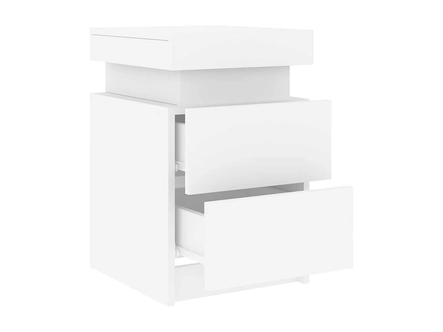 Comodino con luci LED bianco 35x39x55 cm